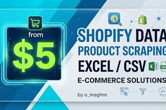 scrape shopify ecommerce products data into csv or excel