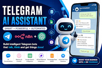 build ai telegram bot and assistant using n8n and openai