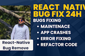 fix bugs in react native react js and expo apps