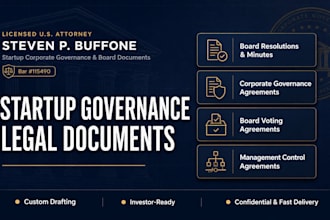 draft legally sound startup board resolutions and governance