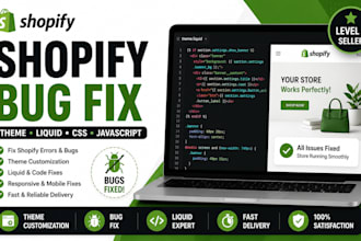 fix shopify bugs customise theme and liquid code