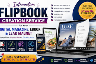 create an interactive flipbook for digital magazine ebook, lead magnet