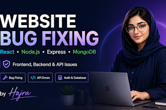 fix mern stack bugs, react node js bugs and API errors
