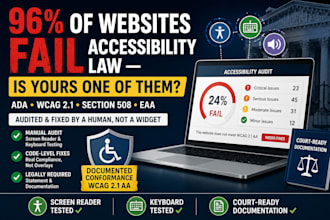 fix your website for ada, wcag  eaa and section 508 compliance