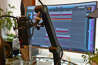 edit and master your audiobook, or record your script in a low, pleasing voice
