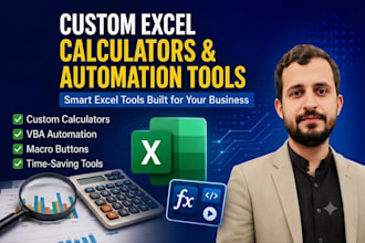 build custom excel calculators, vba macros and automation tools