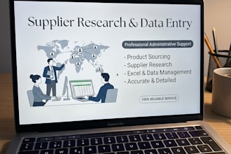 professional product sourcing, supplier research, and data entry