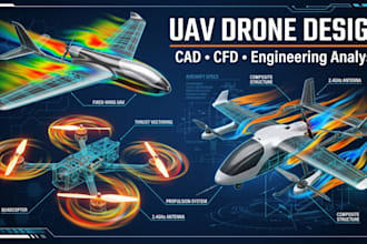 design uav drone aircraft with cad cfd and engineering analysis