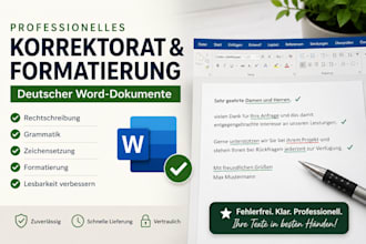 proofread and format your word document professionally