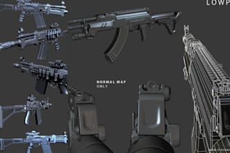 model 3d weapons for unreal engine 5
