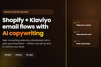 shopify klaviyo email flows ai copywriting klaviyo email markerting klaviyo flow