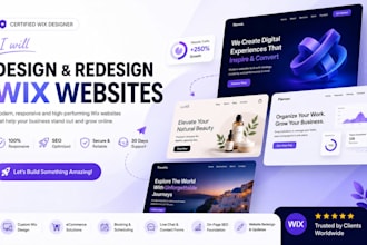 build wix website design, wix website redesign, or wix business website design