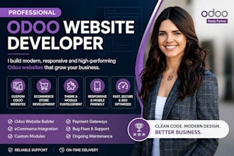 do odoo website design, module development, odoo customisation, fix odoo bugs
