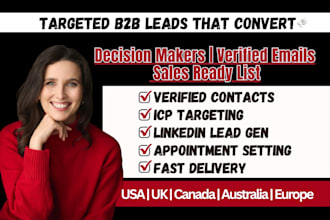 build targeted sales ready b2b leads linkedin leads appointment setting lead gen