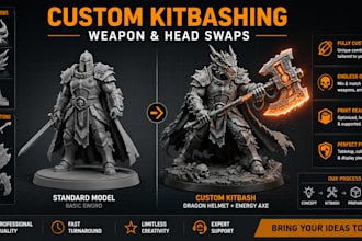 custom kitbash and modify your 3d tabletop miniatures