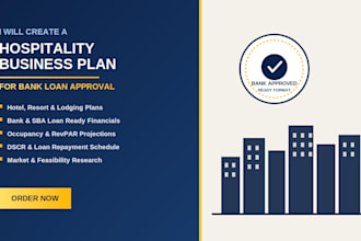 create a hospitality business plan for bank loan approval