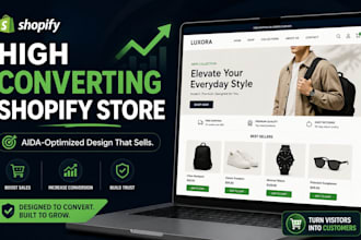 design a high converting shopify complete website that increases sales