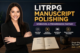 be your litrpg editor progression fantasy or webnovel line editor