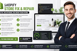 fix shopify issues, bugs, and customize your store design