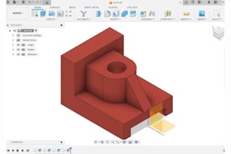 create 3d modeling, fusion 360 cad design, product design for 3d printing