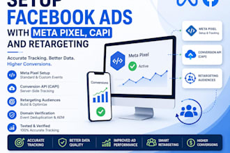 setup facebook ads with meta pixel, capi and retargeting
