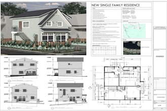 architectural and construction drawings, permit drawing, blueprint, city permit