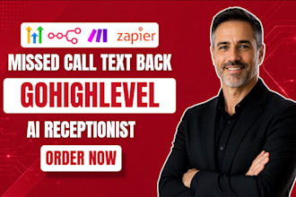 set up ai receptionist, ghl missed call text back and gohighlevel automation