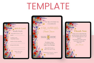 create editable canva bridal shower invitation templates