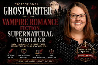 ghostwriter vampire romance fiction, supernatural thriller