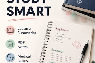 summarize your lecture notes into easy to study PDF notes