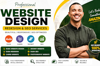 redesign duda carrd business website showit photography website design duda seo