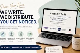 write a press release for your business, startup, product, or event
