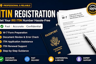 process your itin application for irs tax purposes  registration for non US
