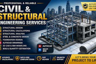 do civil engineering, structural design, structural calculations autocad