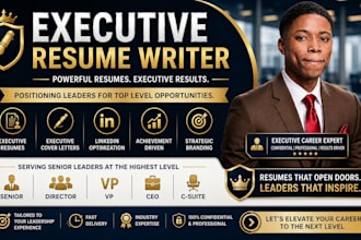 write senior, director, vp, ceo, executive resume and cover letter