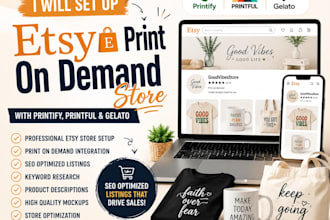 build an etsy print on demand business with printiful and printful