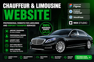 design limousine ride booking website airport transfer luxury vtc wix studio web