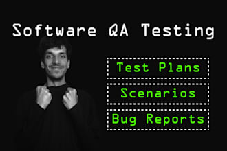 do website QA testing, write test plan, test scenarios, and bug reports