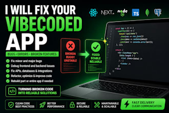 fix your vibecoded app on react, node, nest