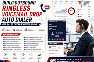 build outbound ringless voicemail drop auto dialer for sales outreach voip agent