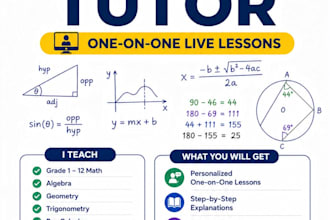 teach mathematics online for grade 1 to 12 and o levels and sat
