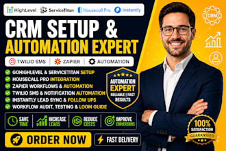 gohighlevel servicetitan housecall pro instantly zapier automation twilio sms