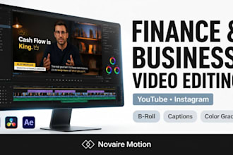 edit videos for finance coaches and business creators