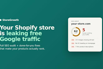 do a complete shopify SEO audit and fix your product pages to rank