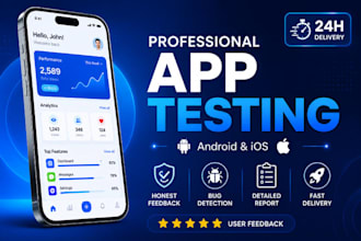 test and review your android or ios app with detailed honest feedback