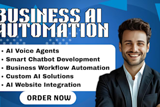 ai automation, ai voice agent for ai business website as ai developer, ai expert