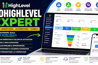 create gohighlevel CRM workflows, automations and funnels