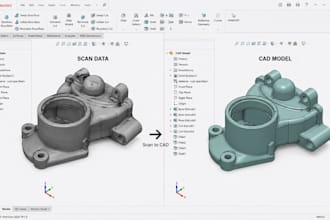 reverse engineer mechanical parts for manufacturing and prototyping