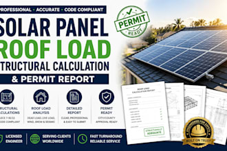do solar panel roof load structural calculation and permit report