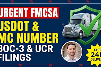do fast fmcsa usdot number mc number boc3 and ucr compliance filing expert